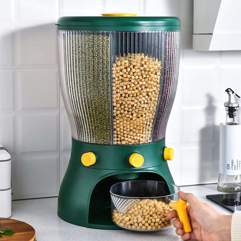 Dry Food Rice Container 4-Grid